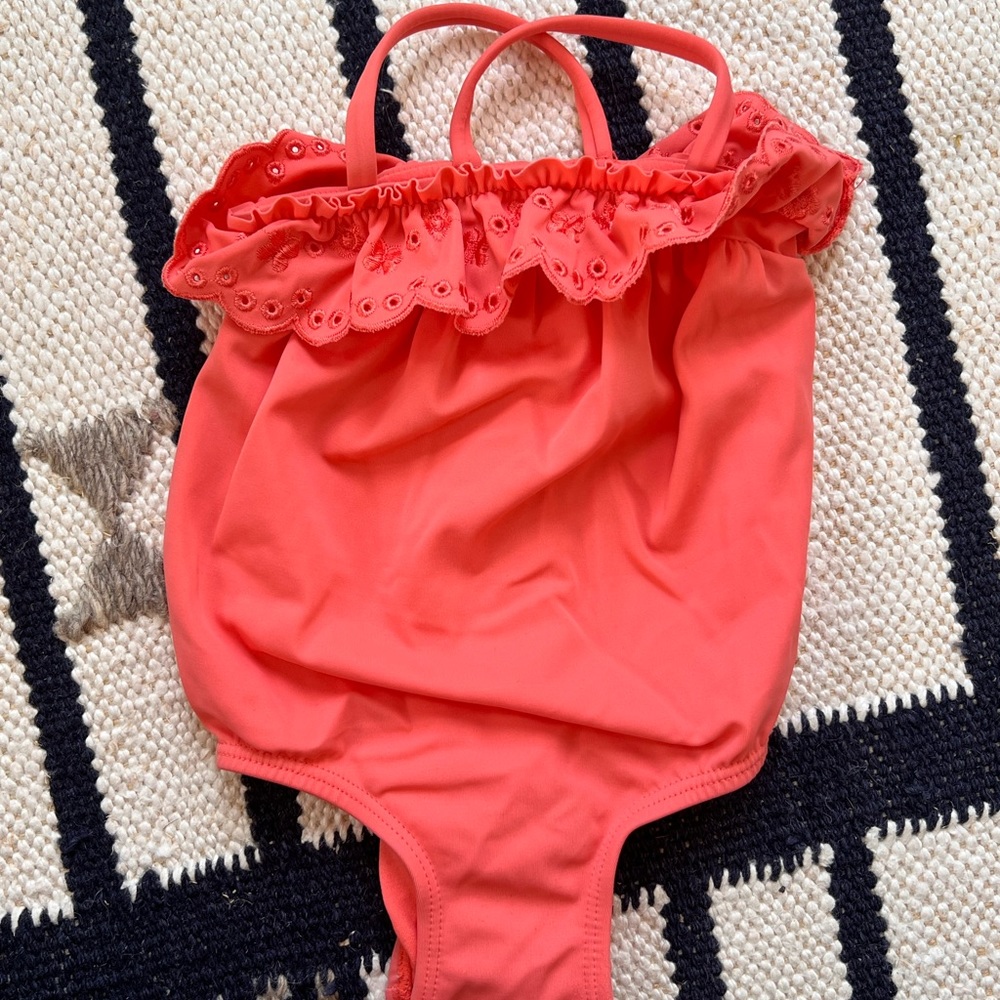 Old Navy 3-6 months one piece bathing suit coral